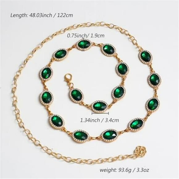 Chain Belt for Women Gold Metal Waist Chain Adjustable Vintage Waist Link Belts main image 7